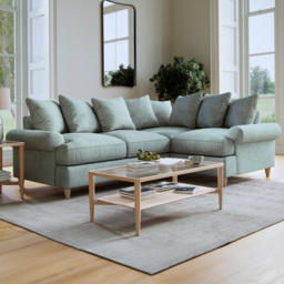 Clara Faro 10 Blue 3 Seater Left Hand Corner Agmamito Sofa