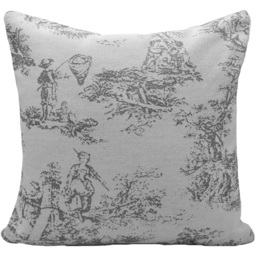 Velosso Toille Tapestry Grey Filled Cushion 43 x 43cm 2 Pack