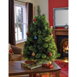 Green Kensington Artificial Christmas Tree with Droplets 6.5ft - thumbnail 4