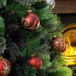 Green Kensington Artificial Christmas Tree with Droplets 6.5ft - thumbnail 3