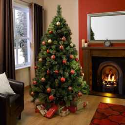 Green Kensington Artificial Christmas Tree with Droplets 6.5ft - thumbnail 2