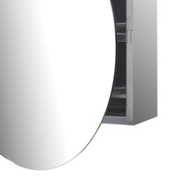 Bathstore Silver Round Mirror Bathroom Cabinet - thumbnail 4