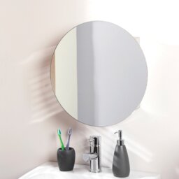 Bathstore Silver Round Mirror Bathroom Cabinet - thumbnail 3