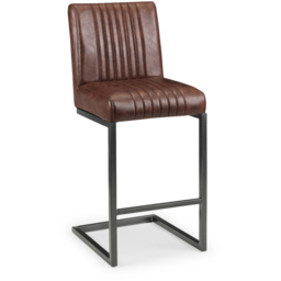 Julian Bowen Brooklyn Brown Bar Stool Set of 2 - thumbnail 3