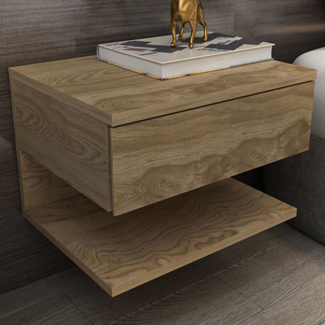 Decorotika Vivid Single Drawer 2 Shelf Sapphire Oak Bedside Table - image 1