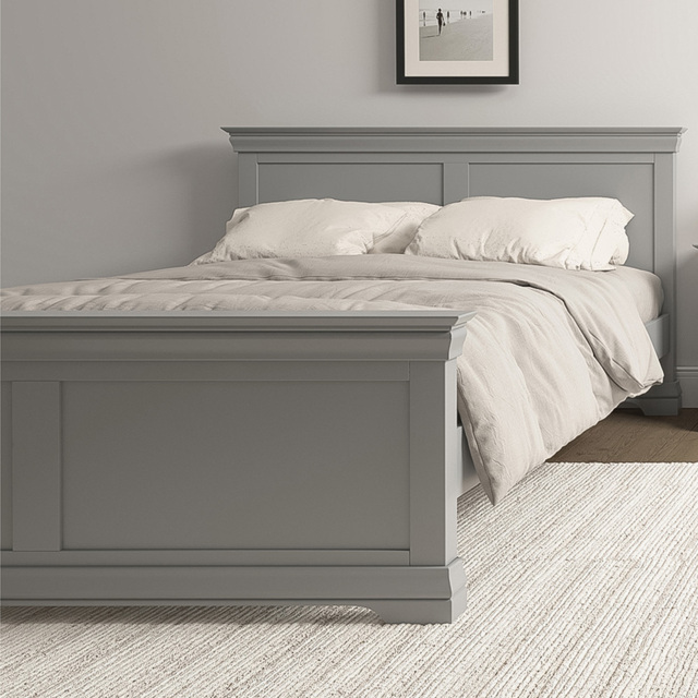 Seconique Bordeaux King Size Pebble Grey High End Bed Frame - image 1