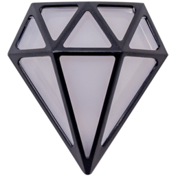ValueLight Diamond Black LED Bathroom Outdoor Wall Light