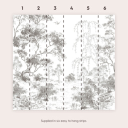 Laura Ashley Talbenny Mono Mural - thumbnail 3