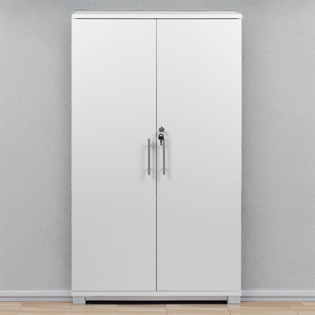 MMT Furniture Designs 2 Door White Lockable Tall Filing Cabinet - image 1