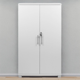 MMT Furniture Designs 2 Door White Lockable Tall Filing Cabinet - thumbnail 1