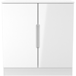 Crowndale Milan White Gloss and White 2 Door Cabinet Ready Assembled - thumbnail 2