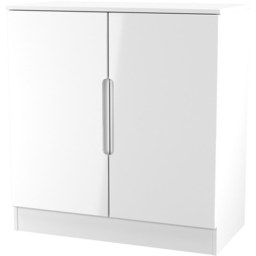 Crowndale Milan White Gloss and White 2 Door Cabinet Ready Assembled - thumbnail 4