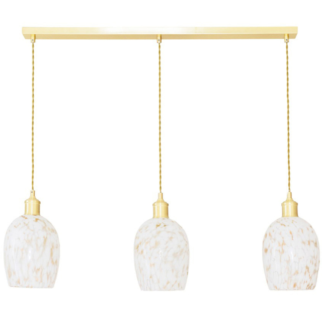 ValueLights India Confetti Gold Glass 3 Drop Bar Ceiling Pendant Light - image 1