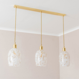 ValueLights India Confetti Gold Glass 3 Drop Bar Ceiling Pendant Light - thumbnail 3