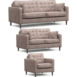 Eden Pewter Chenille 6 Seater Sofa Suite - thumbnail 2