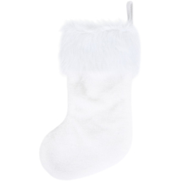 Snowflake 8 LED White Christmas Stocking - thumbnail 3