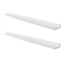 Homebase 90cm 2 Pack White Floating Photo Shelf - thumbnail 1