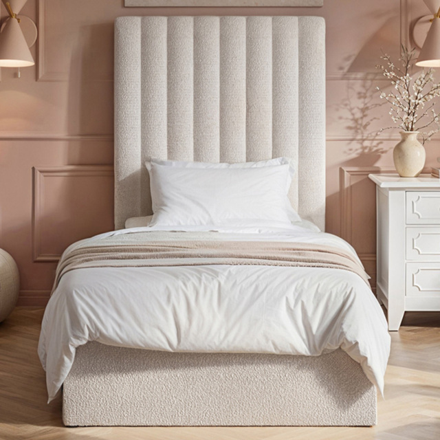 Flair Everley Cream Single Boucle Ottoman Bed - image 1
