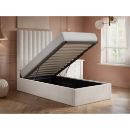 Flair Everley Cream Single Boucle Ottoman Bed - thumbnail 4