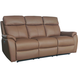 Aspire Kingsmere 5 Seater Tan Power Recliner Sofa Set - thumbnail 2