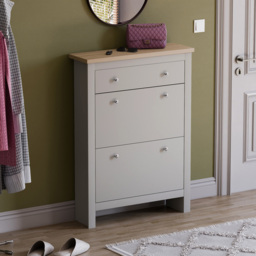VIDA DESIGNS Arlington Grey Shoe Cabinet