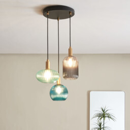 Camborne Black 3 Light Fitting Ceiling Light - thumbnail 2