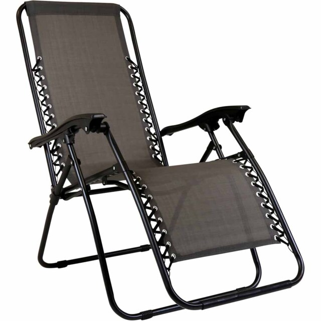 Charles Bentley Zero Gravity Reclining Garden Chair - Grey - image 1