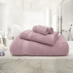 Mayfair Egyptian Cotton Deep Blush Bath Sheet Set of 2 - thumbnail 2