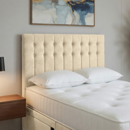 DS Living Casia Cream Super King Size Plush Velvet Divan Bed with 4 Drawer - thumbnail 4