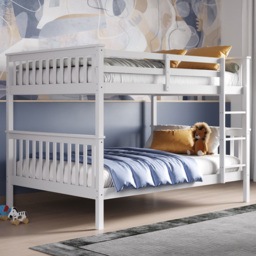 Flair Tetrad White Small Double Detachable Bunk Bed - thumbnail 1