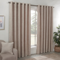 Divante Alden Thermal Eyelet Curtain Natural 229 x 229cm - thumbnail 1