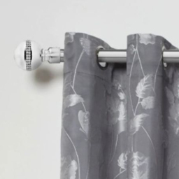 New Edge Blinds Bejeweled Chrome Extendable Eyelet Metal Curtain Pole Set 160-300cm - thumbnail 2