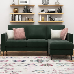 Dorel Home Strummer 3 Seater Green Reversible Sectional Sofa