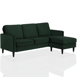 Dorel Home Strummer 3 Seater Green Reversible Sectional Sofa - thumbnail 3