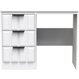 Crowndale New York 3 Drawer Matt White Dressing Table - thumbnail 3