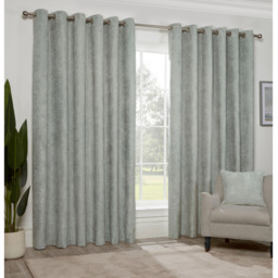 Divante Alden Chenille Thermal Eyelet Curtain Sage 168 x 137cm - thumbnail 2