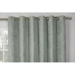 Divante Alden Chenille Thermal Eyelet Curtain Sage 168 x 137cm - thumbnail 3