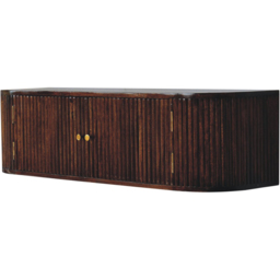 Artisan Furniture Chunky Chestnut 2 Door Solid Wood Wall-Mounted Console Table - thumbnail 3