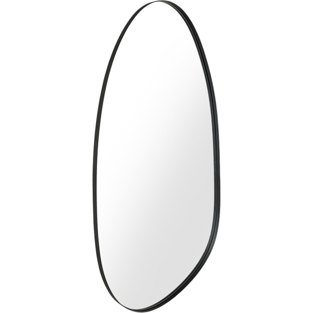 Julian Bowen Rushmore Black Metal Organic Asymmetrical Shaped Wall Mirror 130 x 58cm - image 1