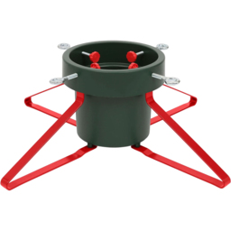 Neo Green and Red Metal Christmas Tree Stand
