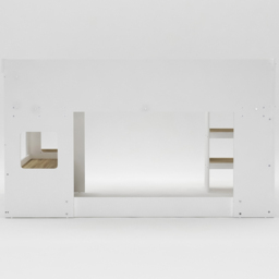 Kidsaw White and Oak Mid Sleeper Cabin Bed with Under Desk - thumbnail 4