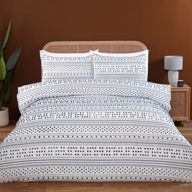 Berkley Navy and White Single Duvet Set - image 1