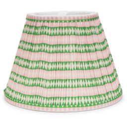 ValueLights Riza Pink Aztec Tapered Pleated Lamp Shade Small