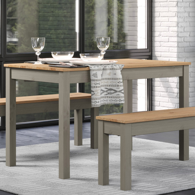 Core Products Corona Linea 4 Seater Grey Rectangular Dining Table - image 1