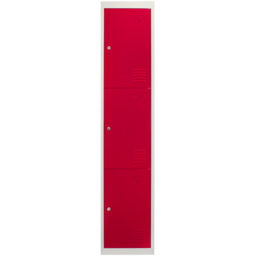 Monstershop 3 Door Red Metal Storage Locker 3 Pack - thumbnail 4