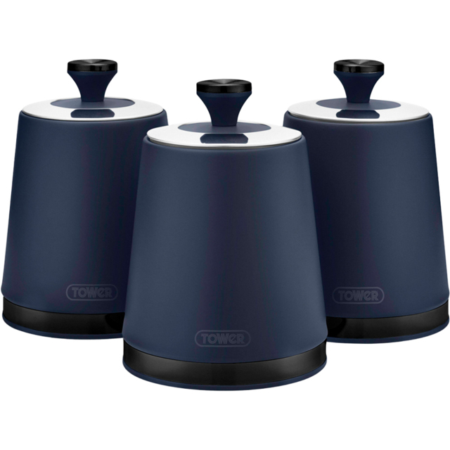 Tower Sera 3 Piece Midnight Blue Kitchen Canister Set - image 1