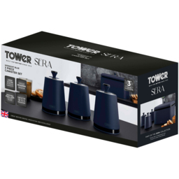 Tower Sera 3 Piece Midnight Blue Kitchen Canister Set - thumbnail 2