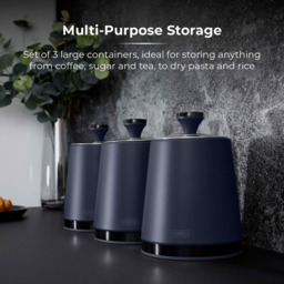 Tower Sera 3 Piece Midnight Blue Kitchen Canister Set - thumbnail 3