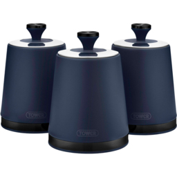 Tower Sera 3 Piece Midnight Blue Kitchen Canister Set - thumbnail 1