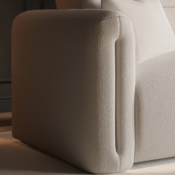 SOLACE+CO Mabel Beige 3 Seater Chenille Sofa - thumbnail 4